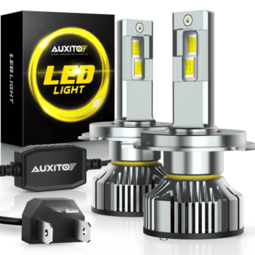 Bombillos LED AUXITO Serie Y19 H4/9003 (HB2) 6500K Blanco Frío 30,000 LM
