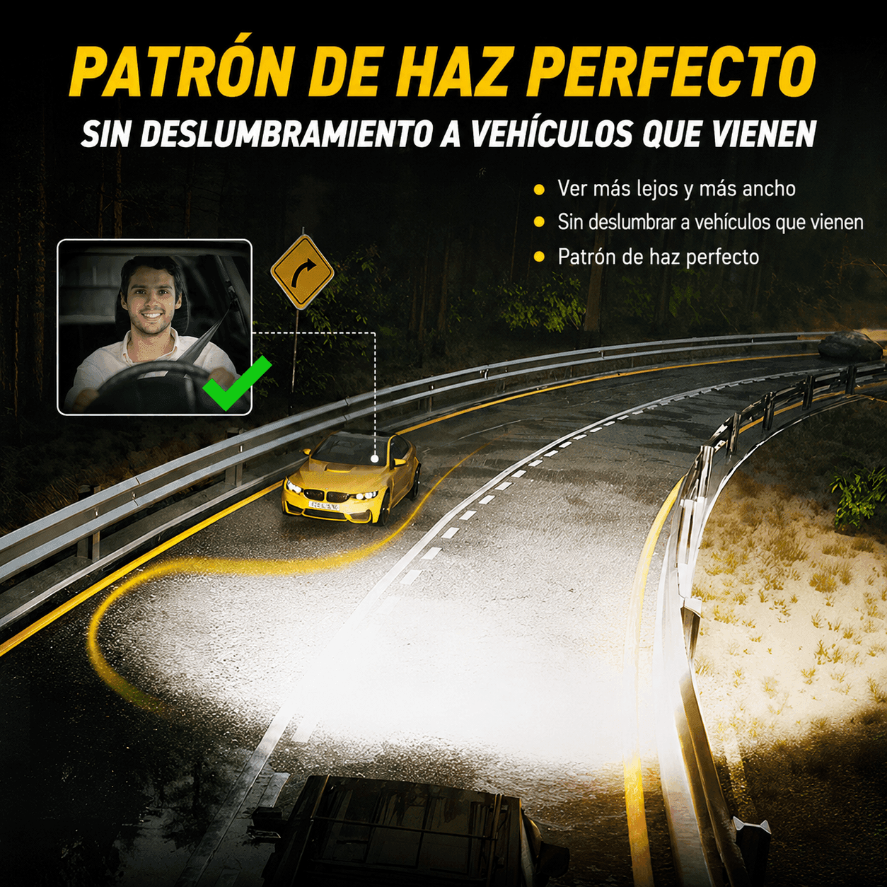 Bombillas LED para faros delanteros AUXITO Serie Y19 H7 - Imagen 7